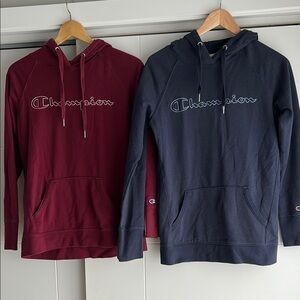 Champion Red and Blue Sweatshirts